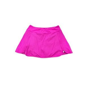 Pheel Women's Athletic Skort Pink Wide Comfort Elastic Waistband Medium